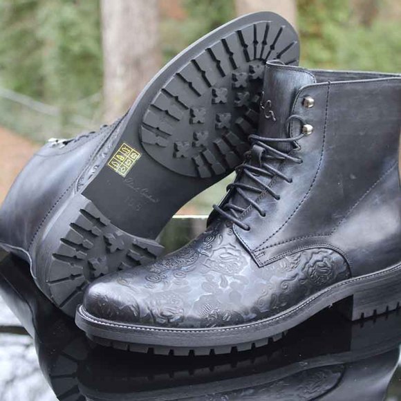 Robert Graham Abstraction Leather Boots Size 10.5 main image 9